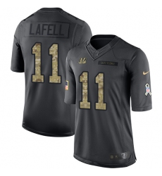 Men's Nike Cincinnati Bengals #11 Brandon LaFell Limited Black 2016 Salute to Service NFL Jersey