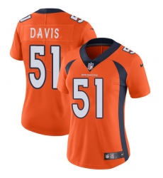 Women's Nike Denver Broncos #51 Todd Davis Elite Orange Team Color NFL Jersey