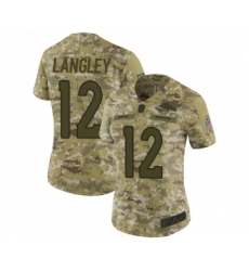 Women's Denver Broncos #12 Brendan Langley Limited Camo 2018 Salute to Service Football Jersey