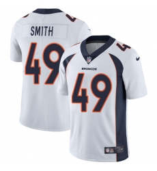 Youth Nike Denver Broncos #49 Dennis Smith White Vapor Untouchable Limited Player NFL Jersey