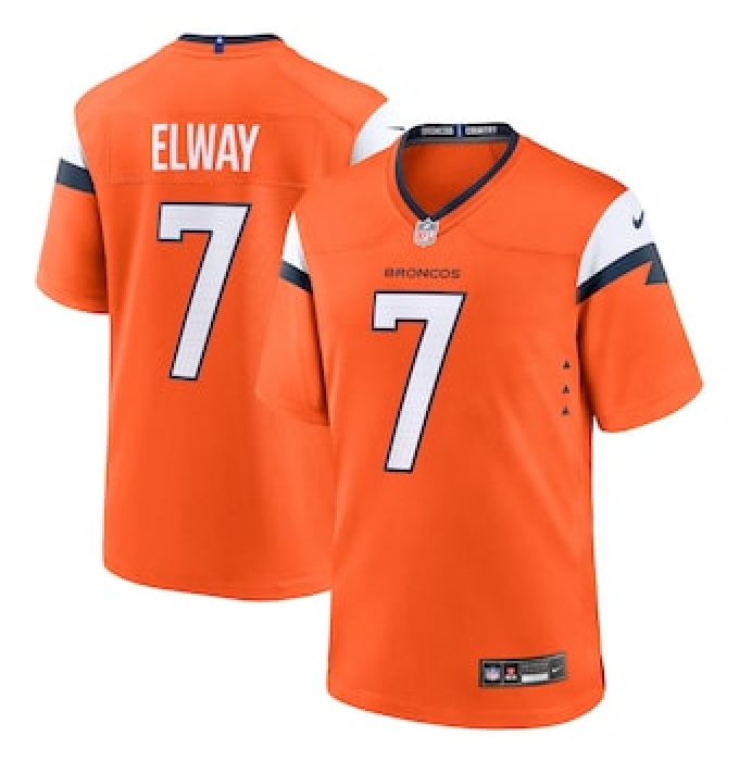 Men's Nike John Elway Orange Denver Broncos Retired Player Game Jersey