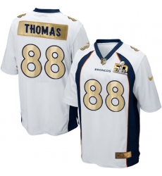 Men's Nike Denver Broncos #88 Demaryius Thomas Game White Super Bowl 50 Collection NFL Jersey