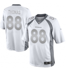 Men's Nike Denver Broncos #88 Demaryius Thomas Limited White Platinum NFL Jersey