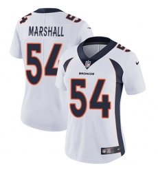 Women's Nike Denver Broncos #54 Brandon Marshall Elite White NFL Jersey