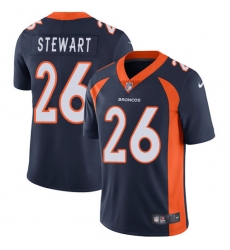 Youth Nike Denver Broncos #26 Darian Stewart Navy Blue Alternate Vapor Untouchable Limited Player NFL Jersey
