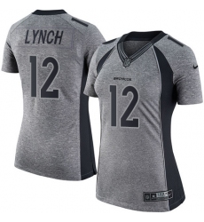 Women's Nike Denver Broncos #12 Paxton Lynch Limited Gray Gridiron NFL Jersey