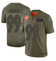 Men's Denver Broncos #99 Adam Gotsis Limited Camo 2019 Salute to Service Football Jersey