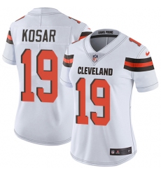 Women's Nike Cleveland Browns #19 Bernie Kosar White Vapor Untouchable Limited Player NFL Jersey