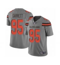 Women's Cleveland Browns #95 Myles Garrett Limited Gray Inverted Legend Football Jersey Women's Cleveland Browns #95 Myles Garrett Limited Gray Inverted Legend Football Jersey