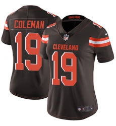 Women's Nike Cleveland Browns #19 Corey Coleman Brown Team Color Vapor Untouchable Limited Player NFL Jersey