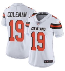 Women's Nike Cleveland Browns #19 Corey Coleman White Vapor Untouchable Limited Player NFL Jersey