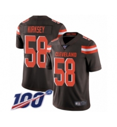 Men's Cleveland Browns #58 Christian Kirksey Brown Team Color Vapor Untouchable Limited Player 100th Season Football Jersey