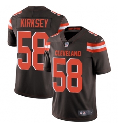 Men's Nike Cleveland Browns #58 Christian Kirksey Brown Team Color Vapor Untouchable Limited Player NFL Jersey