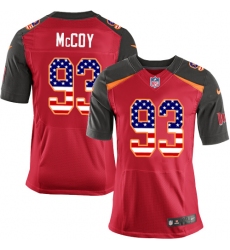 Men's Nike Tampa Bay Buccaneers #93 Gerald McCoy Elite Red Home USA Flag Fashion NFL Jersey