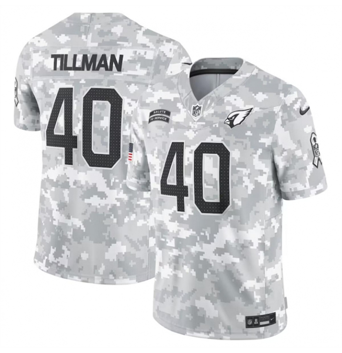 Men's Arizona Cardinals #40 Pat Tillman 2024 Arctic Camo Salute To Service Limited Stitched Football Jersey