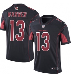 Youth Nike Arizona Cardinals #13 Kurt Warner Limited Black Rush Vapor Untouchable NFL Jersey