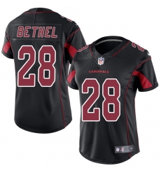 Women's Nike Arizona Cardinals #28 Justin Bethel Limited Black Rush Vapor Untouchable NFL Jersey