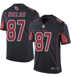 Men's Nike Arizona Cardinals #87 Troy Niklas Limited Black Rush Vapor Untouchable NFL Jersey