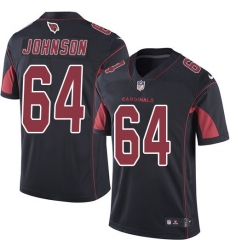 Youth Nike Arizona Cardinals #64 Dorian Johnson Limited Black Rush Vapor Untouchable NFL Jersey