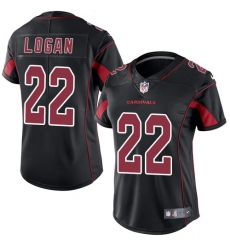 Women's Nike Arizona Cardinals #22 T. J. Logan Limited Black Rush Vapor Untouchable NFL Jersey