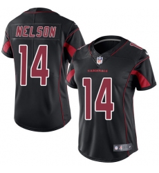 Women's Nike Arizona Cardinals #14 J.J. Nelson Limited Black Rush Vapor Untouchable NFL Jersey