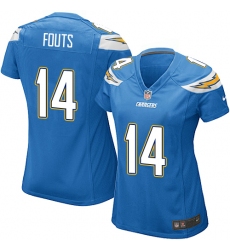Women's Nike Los Angeles Chargers #14 Dan Fouts Game Electric Blue Alternate NFL Jersey
