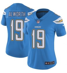 Women's Nike Los Angeles Chargers #19 Lance Alworth Elite Electric Blue Alternate NFL Jersey