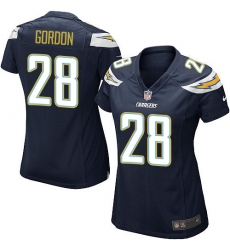 Women's Nike Los Angeles Chargers #28 Melvin Gordon Game Navy Blue Team Color NFL Jersey
