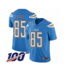 Men's Los Angeles Chargers #85 Antonio Gates Electric Blue Alternate Vapor Untouchable Limited Player 100th Season Football Jersey