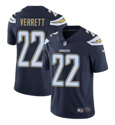 Youth Nike Los Angeles Chargers #22 Jason Verrett Elite Navy Blue Team Color NFL Jersey
