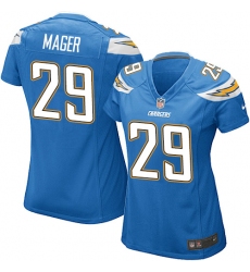 Women's Nike Los Angeles Chargers #29 Craig Mager Game Electric Blue Alternate NFL Jersey