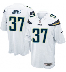 Men's Nike Los Angeles Chargers #37 Jahleel Addae Game White NFL Jersey