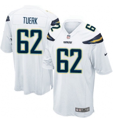Men's Nike Los Angeles Chargers #62 Max Tuerk Game White NFL Jersey