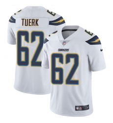 Youth Nike Los Angeles Chargers #62 Max Tuerk White Vapor Untouchable Limited Player NFL Jersey