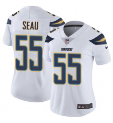Women's Nike Los Angeles Chargers #55 Junior Seau White Vapor Untouchable Limited Player NFL Jersey