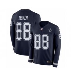 Men's Nike Dallas Cowboys #88 Michael Irvin Limited Navy Blue Therma Long Sleeve NFL Jersey