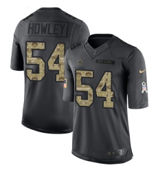 Youth Nike Dallas Cowboys #54 Chuck Howley Limited Black 2016 Salute to Service NFL Jersey