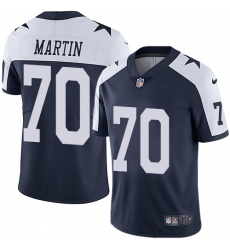 Men's Nike Dallas Cowboys #70 Zack Martin Navy Blue Throwback Alternate Vapor Untouchable Limited Player NFL Jersey