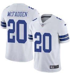 Men's Nike Dallas Cowboys #20 Darren McFadden White Vapor Untouchable Limited Player NFL Jersey
