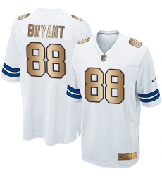 Youth Nike Dallas Cowboys #88 Dez Bryant Elite White/Gold NFL Jersey