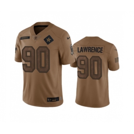 Men's Nike Dallas Cowboys #90 DeMarcus Lawrence 2023 Brown Salute To Service Limited Football Stitched Jersey Men's Nike Dallas Cowboys #90 DeMarcus Lawrence 2023 Brown Salute To Service Limited Football Stitched Jersey