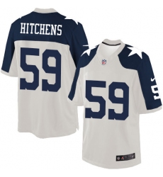 Men's Nike Dallas Cowboys #59 Anthony Hitchens Limited White Throwback Alternate NFL Jersey