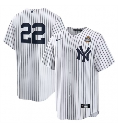 Men's New York Yankees #22 Juan Soto White 2024 World Series Cool Base Stitched Baseball Jersey