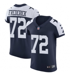 Men's Nike Dallas Cowboys #72 Travis Frederick Navy Blue Throwback Alternate Vapor Untouchable Elite Player NFL Jersey