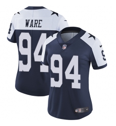 Women's Nike Dallas Cowboys #94 DeMarcus Ware Navy Blue Throwback Alternate Vapor Untouchable Limited Player NFL Jersey