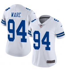 Women's Nike Dallas Cowboys #94 DeMarcus Ware White Vapor Untouchable Limited Player NFL Jersey