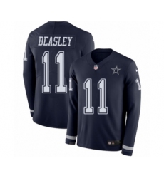 Youth Nike Dallas Cowboys #11 Cole Beasley Limited Navy Blue Therma Long Sleeve NFL Jersey