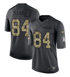 Men's Nike Dallas Cowboys #84 James Hanna Limited Black 2016 Salute to Service NFL Jersey