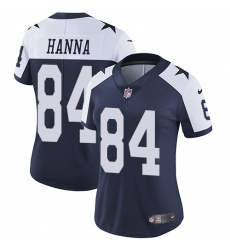 Women's Nike Dallas Cowboys #84 James Hanna Navy Blue Throwback Alternate Vapor Untouchable Limited Player NFL Jersey