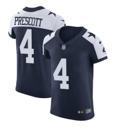 Men's Nike Dallas Cowboys #4 Dak Prescott Navy Blue Throwback Alternate Vapor Untouchable Elite Player NFL Jersey
